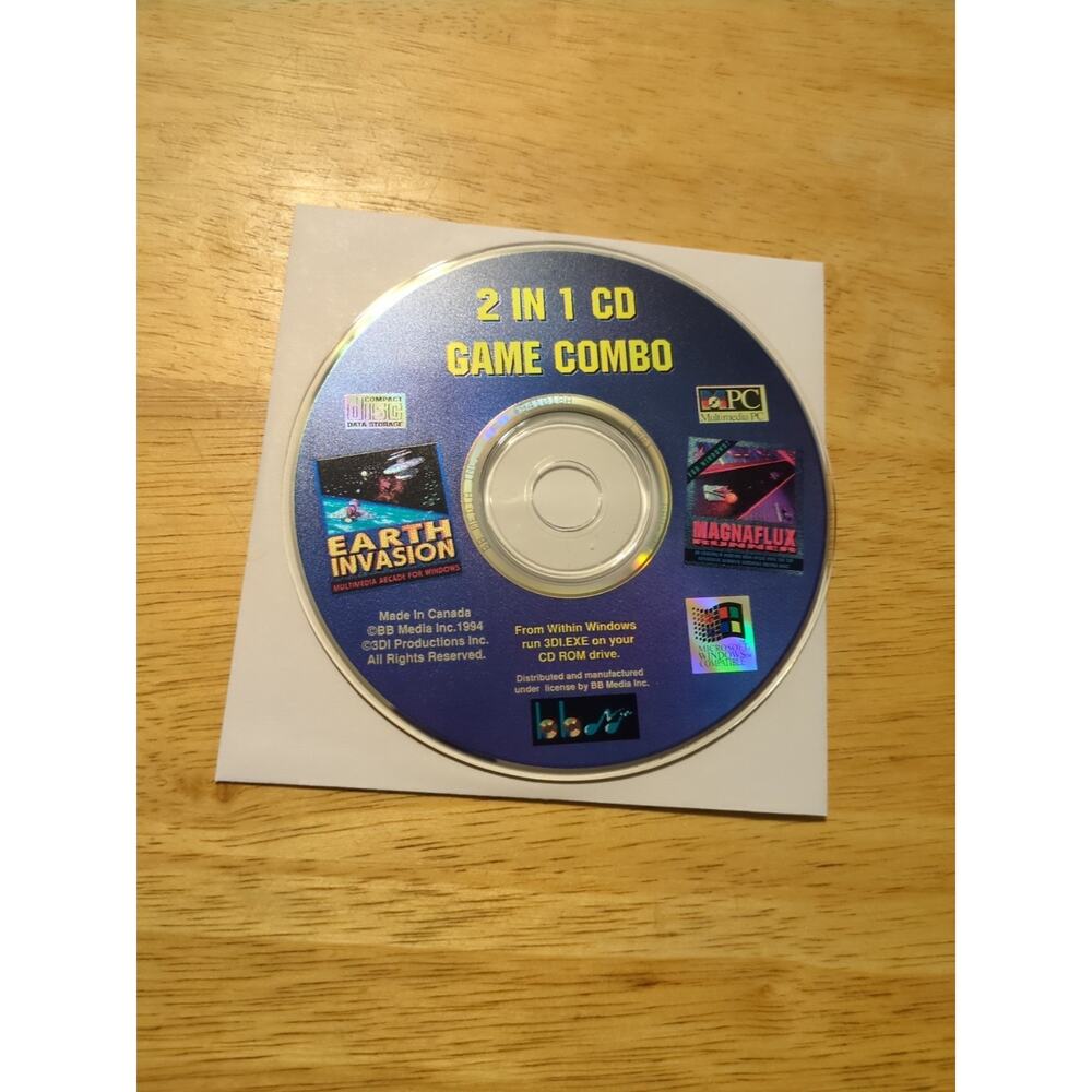 Earth Invasion Magnaflux Runner 2 In 1 CD-ROM Disc Only